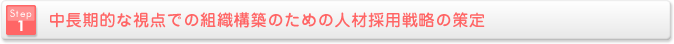 中長期的な視点での組織構築のための人材採用戦略の策定